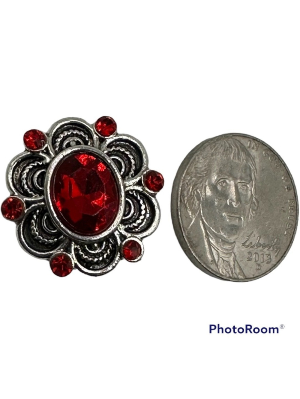 Ginger Snap #206 - “Lovely Red Stones” For 18mm Snap Jewelry!